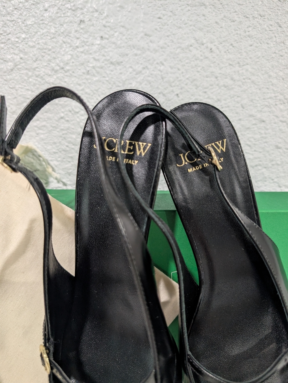 J Crew Made-in-Italy Colette buckle slingback pumps in leather CC042 - Picture 4 of 11